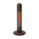 カーボンヒーター スリム型1灯タイプ 300W 転倒OFFスイッチ ワンタッチ速攻暖房 電気代お得な省エネタイプ 木目ダークブラウン テクノス CH-313M(...