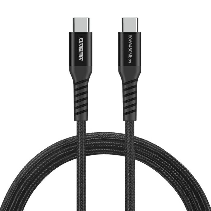 Rakuten - USB Type-CtoC ケーブル (60W出力/480Mbps/1.0m) ADTEC APC-V1006CC-U2
