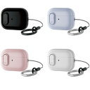 【代引不可】AirPodsPro 第2世代(2022)ケース ハイブリッド 衝撃吸収 カラビナ付 エレコム AVA-AP4TSL