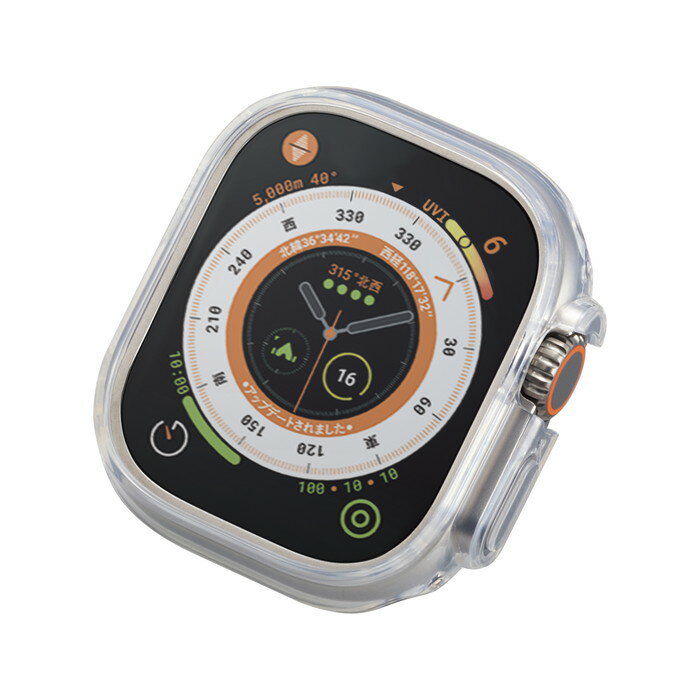 【代引不可】アップルウォッチ カバー Apple Watch Ultra 49mm バンパー クリア エレコム AW-22CBPUCR