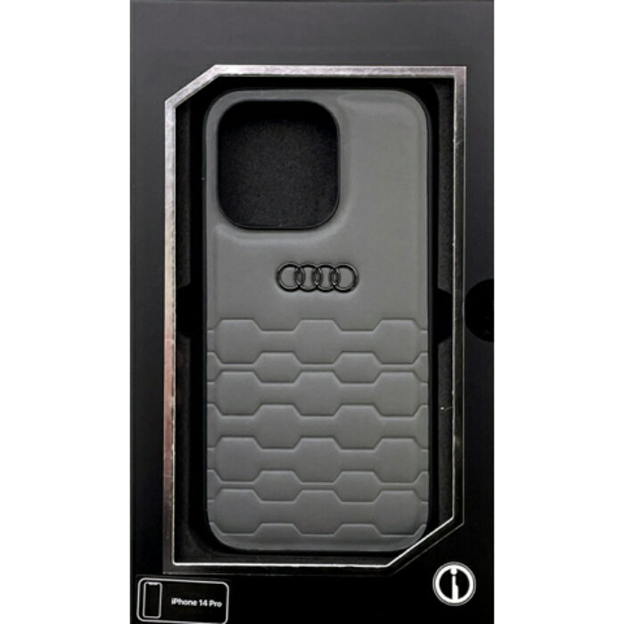 乐天商城 - アウディ iPhone14 Pro用 衝撃吸収 ケース グレー エアージェイ AU-TPUPCIP14P-GT/D2-GY