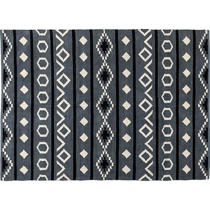 Patterned - 【北海道・沖縄・離島配送不可】【代引不可】ラグ カーペット マット コットン生地 幅130cm ハンドメイド 家具 インテリア お洒落 デザイン 東谷 TTR-170D
