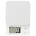 デジタルスケール ブランジェ 2kg 計量 秤 大画面 シリコーンカバー付 ホワイト ドリテック KS-729WT