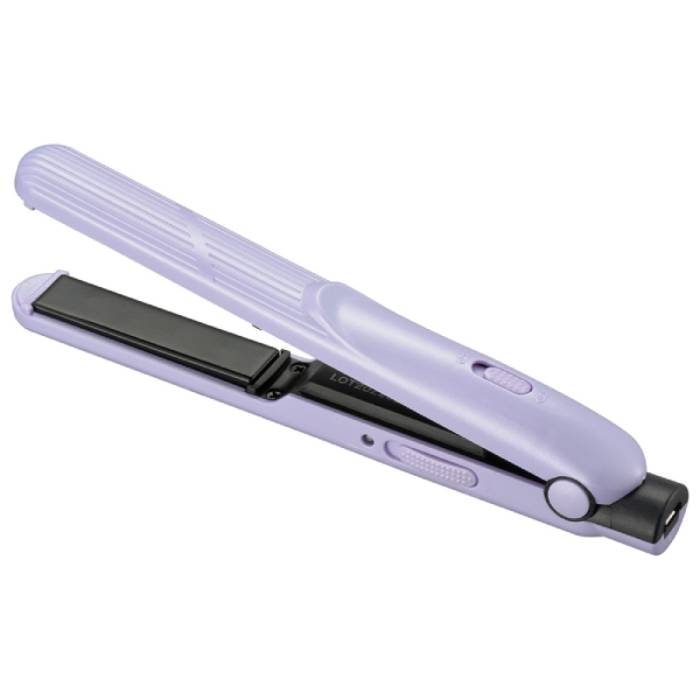 モバイルヘアアイロン USB給電式 機内持込可 ヴァイオレット 60秒で立ち上がり ヴァイオレット OHM HB-HIUD-V