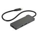 Type-Cマルチアダプター HDMI 1.4×1、USB3.2Gen1×2、USB Type-C×1 30cmケーブル アルミボディ OHM PC-SHMPC...