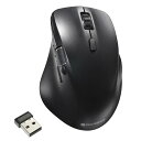 ワイヤレスマウス サイド横スクロール 7ボタン+2ホイール Mサイズ Bluetooth5.2 無線2.4GHz帯 ブラック OHM PC-SMBWM10K(2)