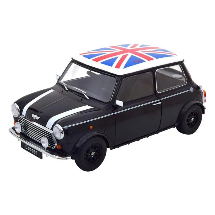 【沖縄・離島配送不可】Kkscale 1/12 ミニ クーパー 1990 black/white/Union Jack 左ハンドル 模型 ミニカー 車 コレクション フリースタイル KKDC120052L