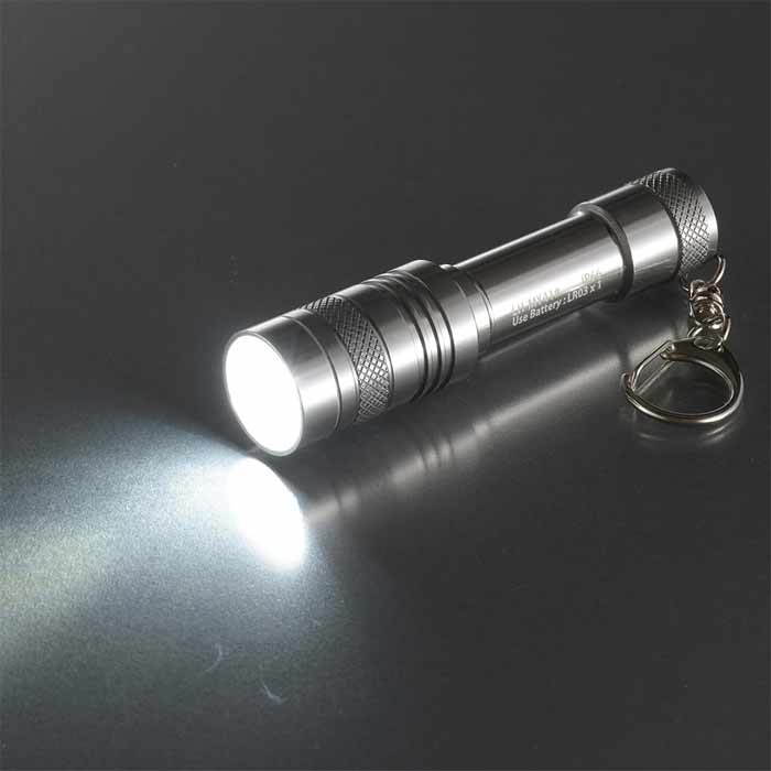 LEDミニライト 保護等級IP66防水 単4形x1本使用 18 lm 連続使用11.5h ランタン機能付 シルバー OHM LH-MY41-S2