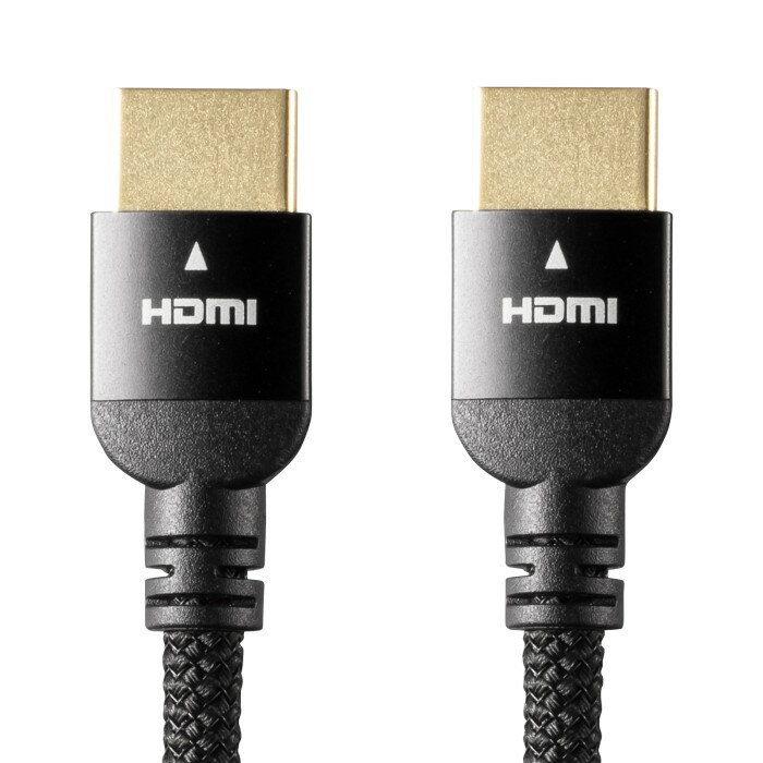 【代引不可】ハイスピード HDMI ナイロンメッシュケーブル ブラック 1m ディスプレ...
