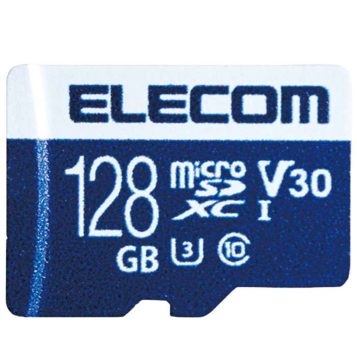 【代引不可】マイクロSD カード 128GB UHS-I 高速データ転送 SD変換アダプタ付 データ復旧サービス エレコム MF-MS128GU13V3R