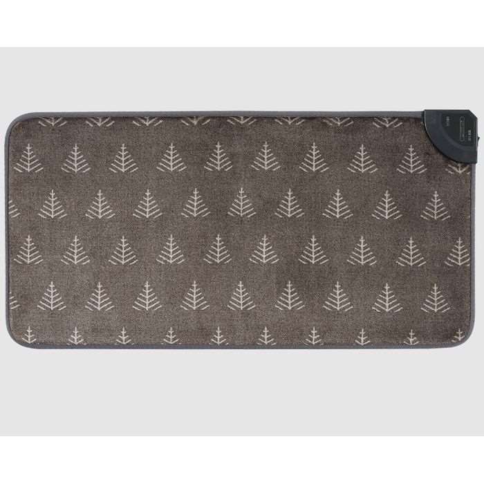 KODEN ホットマット 電気マット 80×40cm 長方形 フランネル ツリー柄 正方形 簡単スイッチ操作 節電 広電 VWM801H-HK