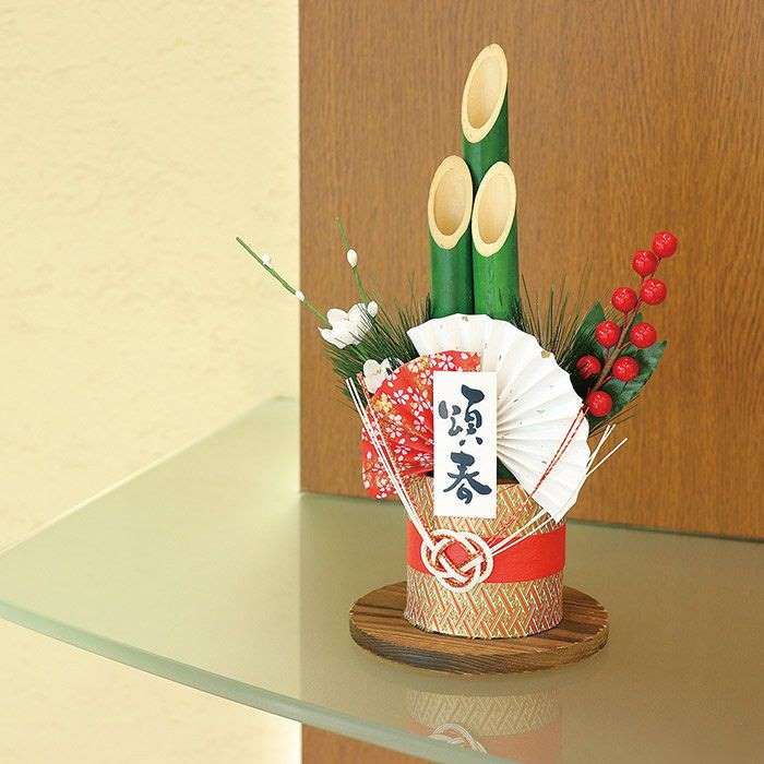 青竹ミニ門松 H26cm お正月 新年 縁起物 ディスプレイ 飾り アーテック 75257
