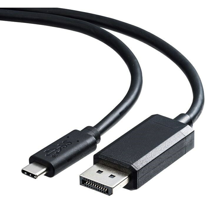 樂天商城 - 【代引不可】TypeC-DisplayPort 変換ケーブル 2m AV機器 ディスプレイ モニター ブラック サンワサプライ KC-ALCDP20K