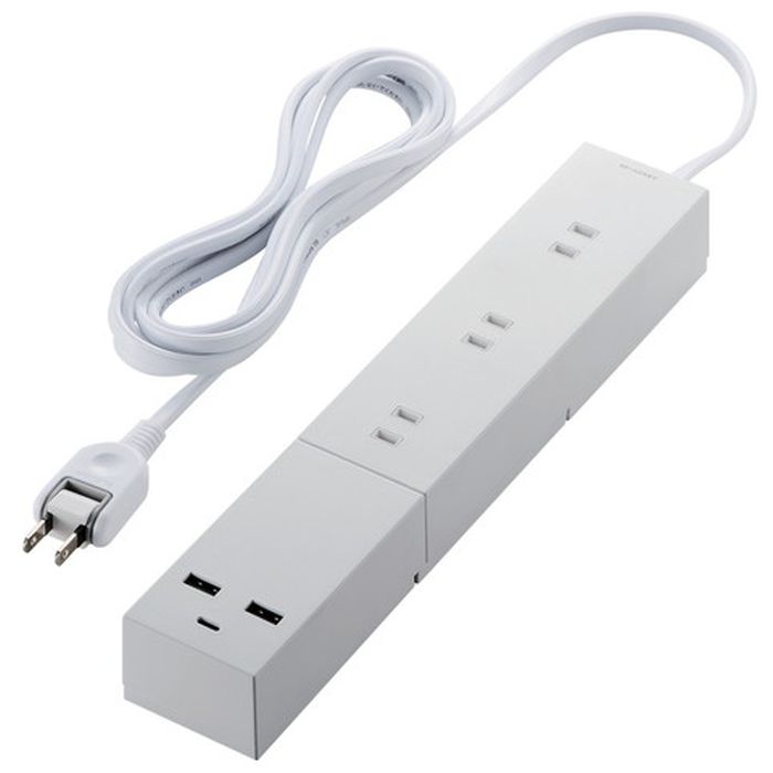 yszUSB^bv USB Type-C~1(ő30W) USB-A~2(ő12W) őo32W AC~3 rp[ct 2.5m zCg GR ECT-23325WH