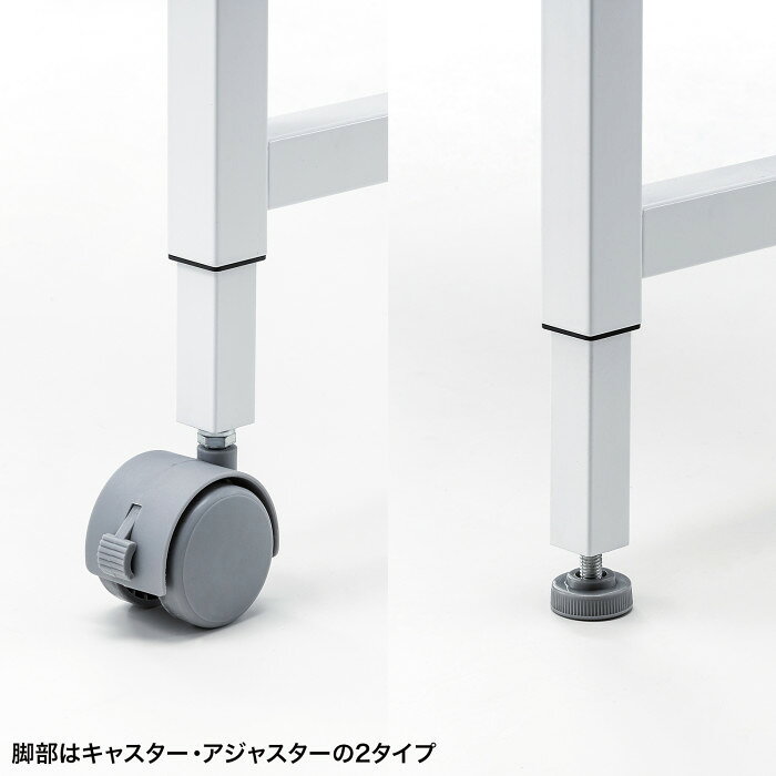 【北海道・沖縄・離島配送不可】【代引不可】SANWA SUPPLY フレキシブルデスク 幅1400mm ホワイト 机 PC パソコン アジャスター サンワサプライ SH-FX1470W [3]