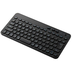 【代引不可】ワイヤレス キーボード Bluetooth 無線 メンブレン テンキーレス コンパクト Caps Lock無効化スイッチ 日本語配列 軽い打ち心地 抗菌 ブラック エレコム TK-CM10BMKBK