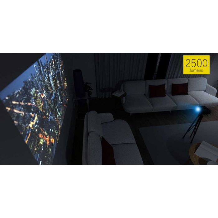 【沖縄・離島配送不可】ワイヤレスプロジェクター「LED PROJECTER 3 Ver.B」 ブラック エアリア MS-PJHD03BBK