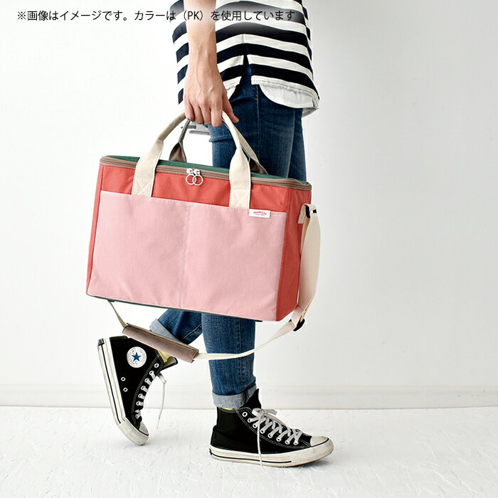 TRAPECOL レジャーバッグ コットン 撥水加工 アウトドア 幅37cm ピンク 現代百貨 A627PK 2