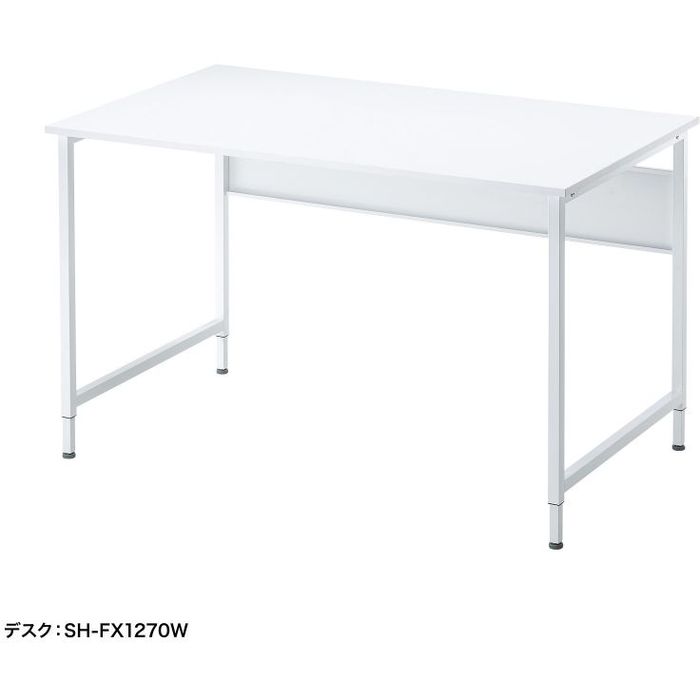 SEARCH WORD：サンワ SANWA デスク 業務用 作業用 オフィス 会社 作業場 周辺機器 グッズ アクセサリー 備品商品概要：●デスクは高さ可変仕様になっており、700mmか720mmを選択可能です。 ●キャスターとアジャスターの両方が付属しているため、初期設定で選択できます。 ●オフィス環境の変化により、高さ等を変更する場合も柔軟に対応できます。 ●汚れに強く、高強度のメラミン化粧板を使用しています。 ●大型ケーブルトレーが付属します。 ●耐荷重が50kgあるので、パソコン本体やプリンタ等を並べて設置です。 ●横揺れを防ぐバックパネルを採用しています。 ●天板のたわみを防ぐために2本のリーンフォースメントを装備しています。 ＊W1600/W1800は3本。 ●フレームには耐久性の高いスチールを使用しているので、マグネット電源タップやフックを取り付ける事が出来ます。 ●補強プレート（CR-LAPLT1）を使用すれば、クランプ式のモニタアームを取り付ける事が出来ます。 ●大型のクランプを取り付ける場合は、バックパネルの位置変更が可能です。 ＊天板の下からバックパネルまでの間隔を100mmまたは160mmに設定できます。 　また、大型ケーブルトレーは前後逆に取り付けることも取り外すこともできます。 ●アジャスター付きなので、高さの微調整が出来ます。（アジャスター取り付け時）商品仕様：■メーカー：サンワサプライ■JANコード：4969887144015■商品名：フレキシブルデスク 幅1800mm ホワイト オフィス家具■型番：SH-FX1870W■カラー：天板/ホワイト/フレーム/ホワイト■出荷形態：ノックダウン組立式（お客様組み立て）■サイズ：W1800×D700×H700・720mm/天板サイズ/W1800mm×D700mm×t16mm■重量：約25.8kg■梱包：2個口/1890×760×66mm/約23.7kg/755×640×65mm/約6.3kg■材質：天板/木製（メラミン化粧板）、フレーム/スチール（エポキシ樹脂粉体塗装）■総耐荷重：50kg■天板部均等耐荷重：50kg■アジャスターの有無：あり ※アジャスターとキャスターのどちらかを選択。■キャスターの有無：あり ※アジャスターとキャスターのどちらかを選択。■付属品：キャスター（4個）、アジャスター（4個）、大型ケーブルトレー■ご注意事項：商品画像はイメージです。色の濃淡は現物と異なる場合がございます。商品の色、配色、デザイン、仕様などは予告なく変更となる場合がございます。ご了承下さい。※商品概要、仕様、サービス内容及び企業情報などは商品発表時点のものです。※最新の情報に関しましては、メーカーサイトをご覧ください。※発売前予約商品についてはメーカーの商品製造数により納期が遅れる場合やご注文キャンセルをお願いする場合がございます。