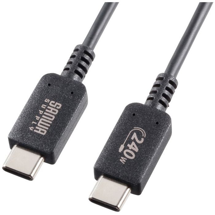 【代引不可】USB2.0 Type-C PD240W対応 ケーブル サンワサプライ KU-CCPE2 ...