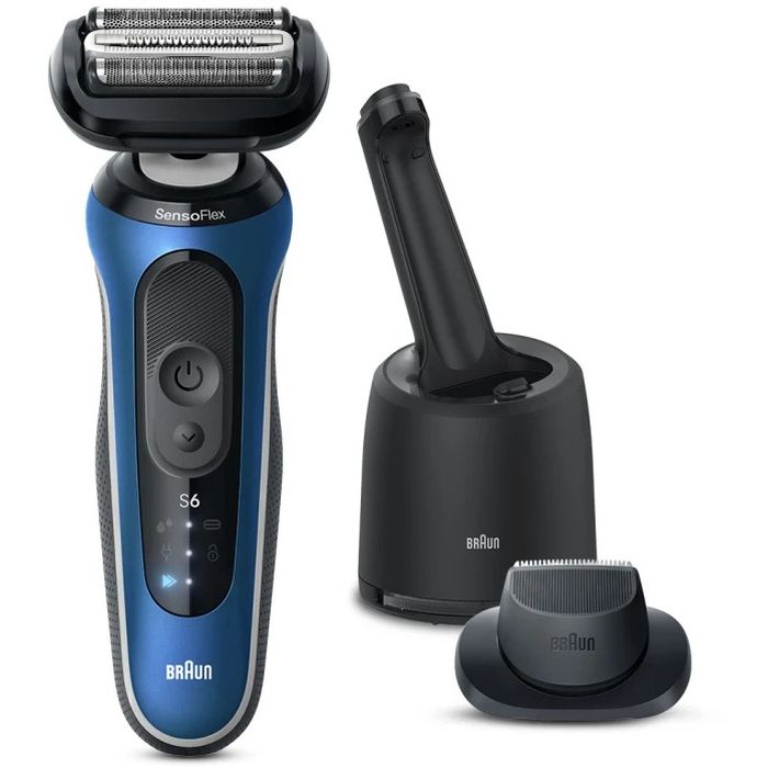 【沖縄・離島配送不可】BRAUN 密着シリーズ6 充電式シェーバー62-B7200cc ブルー 電気シェーバー ブラウン 62-B7200CC