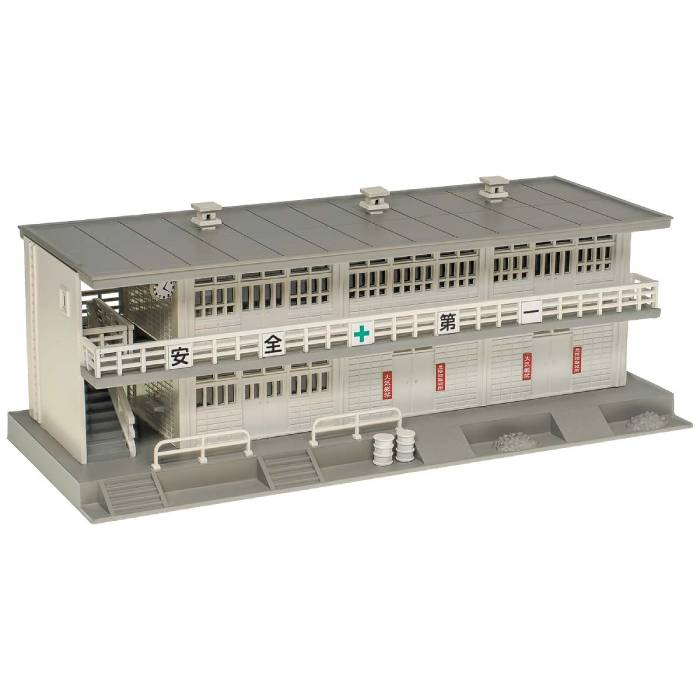 Nゲージ 着色済みストラクチャー 近代型詰所 アイボリー 鉄道模型 ジオラマ greenmax グリーンマックス 2637