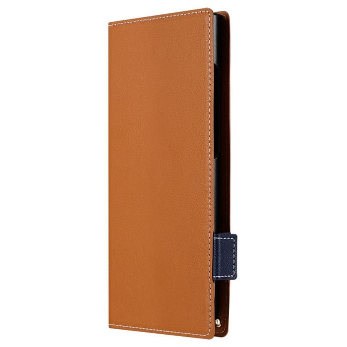Rakuten - Galaxy S24 Ultra SC-52E 薄型・軽量PUレザー手帳ケース Twoal W キャメル LEPLUS NEXT LN-24SG2BLP2CA