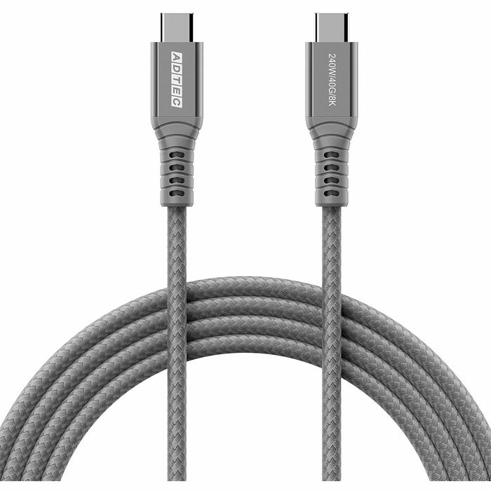 Rakuten - USB4PD3.1ケーブル 240W 40Gbps 1m 黒 スマホ タブレット PC 周辺機器 ADTEC APC-V1024CC-U4G3-BK