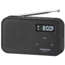 コンパクト卓上ラジオ (ワイドFM 乾電池・ACの2電源 単4形×3本使用 デジタル高感度受信 ブラック) OHM RAD-H225N-K