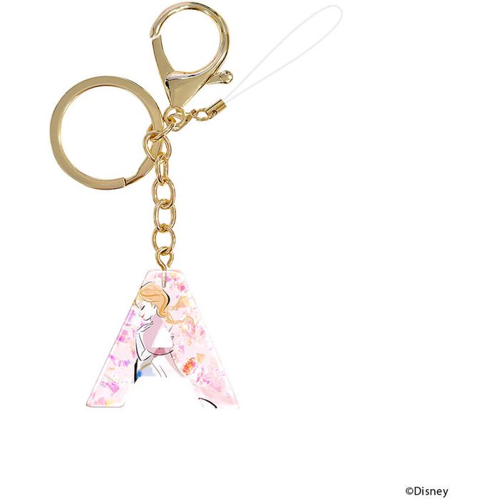 アルファベット チャーム Disney ディズニー キャラクター アナ スマホ アクセサリー キーリング ストラップ PGA PG-DCM35ANA