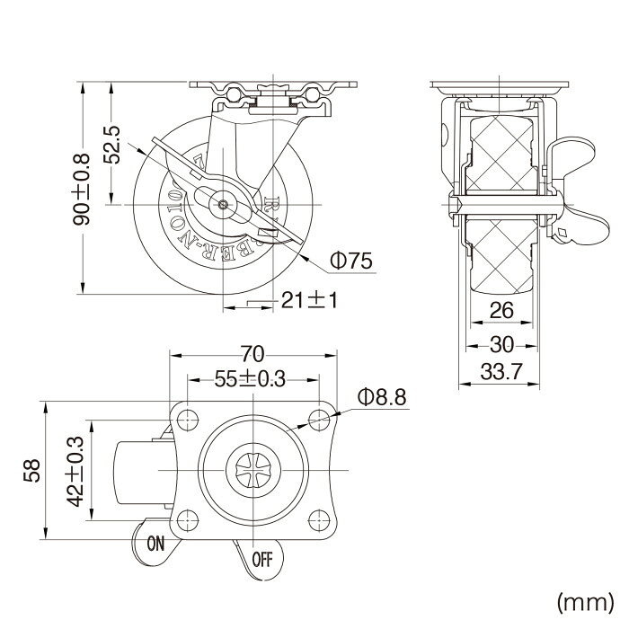 ������Բġ����ѥ��㥹���� 75mm�� 2�ĥ��å� �ե꡼���ȥåѡ��դ� ������ ����掠�ץ饤 CST-75E-FRST2