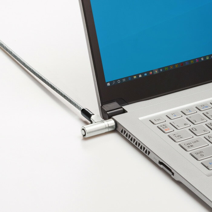 【代引不可】スロット標準＆nano対応セキュリティワイヤー eセキュリティ 鍵No.1 サンワサプライ SLE-91S-1