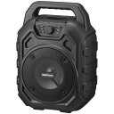 ポータブルパーティースピーカー(イルミネーション/USB-C充電式/Bluetooth/保護等級 IPX6/ワイドFM/ブラック) OHM ASP-W600N