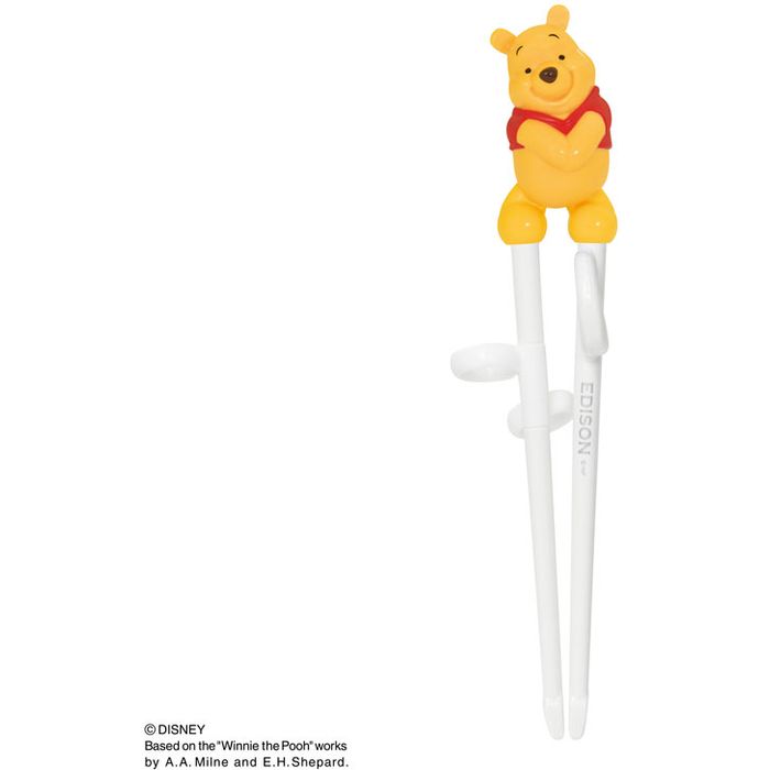 エジソンのお箸1ディズニープーさん右手用マスコット付きお箸 エジソン KJ103397