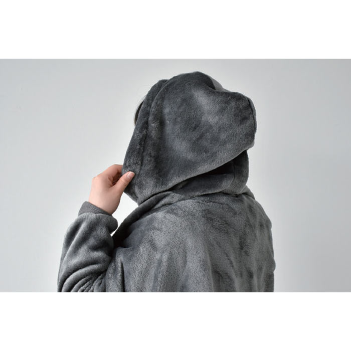 WARMY ロングフーディー フリーサイズ(着丈900 身幅800) ルームウェア 部屋着 フード 現代百貨 A646