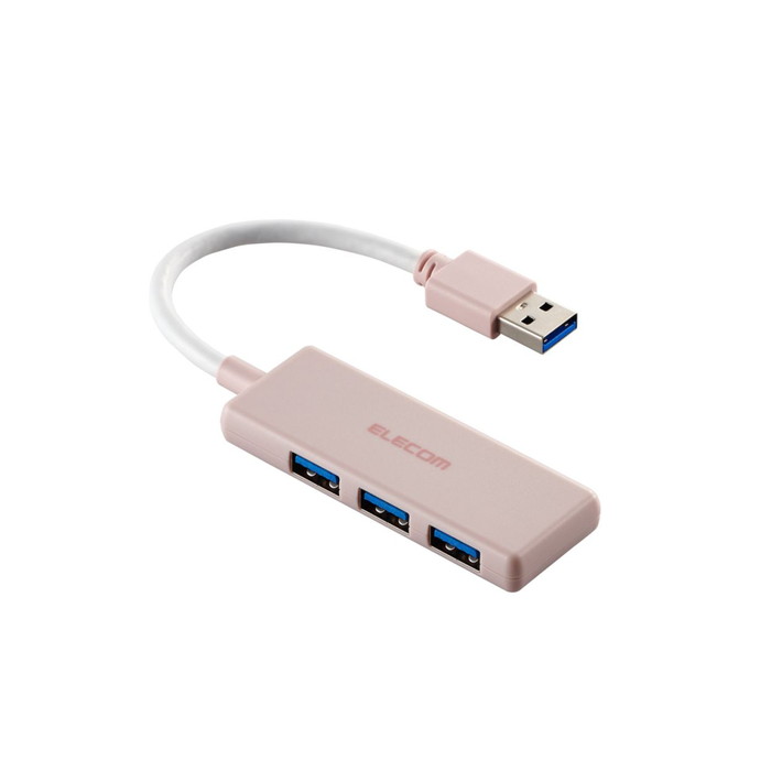 【代引不可】USBHUB USB5Gbps バスパワー 3ポート ピンク エレコム U3H-H030PN