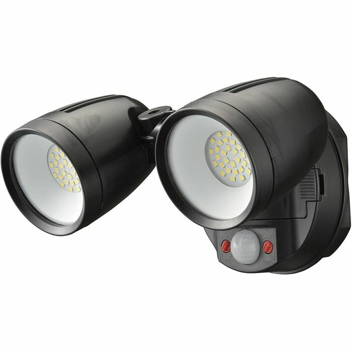 monban 防犯センサーライト 2灯リチウム充電池式 2000ルーメン OHM LS-B200Y2