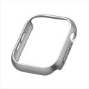 【代引不可】Apple Watch 46mm ハードバンパー メタリック シルバー エレコム AW-24ABPPMSV(2)