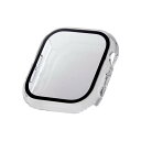 【代引不可】Apple Watch 46mm フルカバーケース プレミアムガラス 高透明 クリア エレコム AW-24AFCGCR