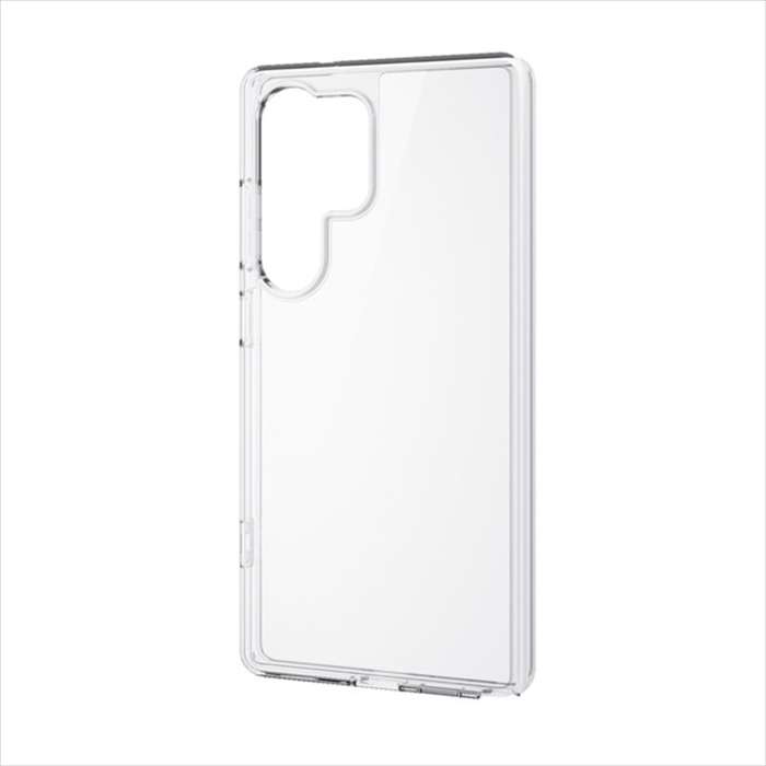[대인 불가] Galaxy S25 Ultra SC-52F 케이스 하이브리드 커버 충격 흡수 카메라 렌즈 보호 설계 무선 충전 가능 스트랩 홀 부착 극도 설계 클리어 ELECOM PM-G252HVCKCR