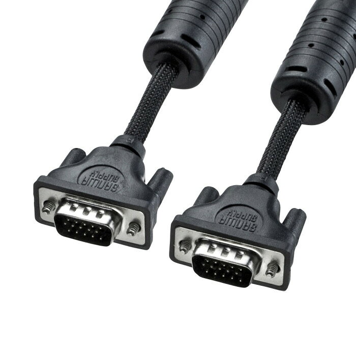 【代引不可】ナイロンメッシュディスプレイケーブルアナログRGB 2m サンワサプライ KC-NMV20K