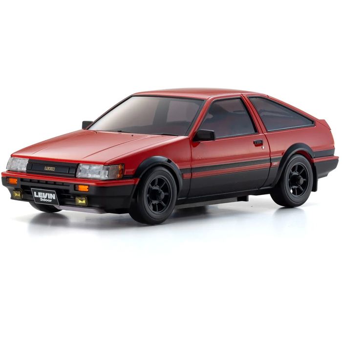 スマホカバー専門店 ドレスマの【沖縄・離島配送不可】ミニッツAWD トヨタ カローラレビン AE86 レッド/ブラック 京商 32641RBK｜アングル2