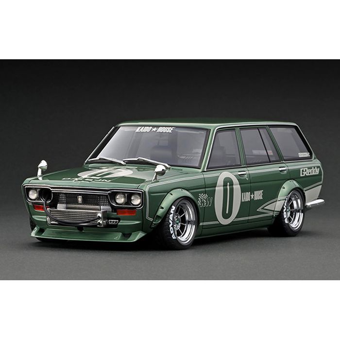 �ڲ��졦Υ�������Բġ�1/18 Datsun Bluebird (510) Wagon Green Metallic With Mr. Jun Imai �ƥ�������������ѥˡ� IG3148