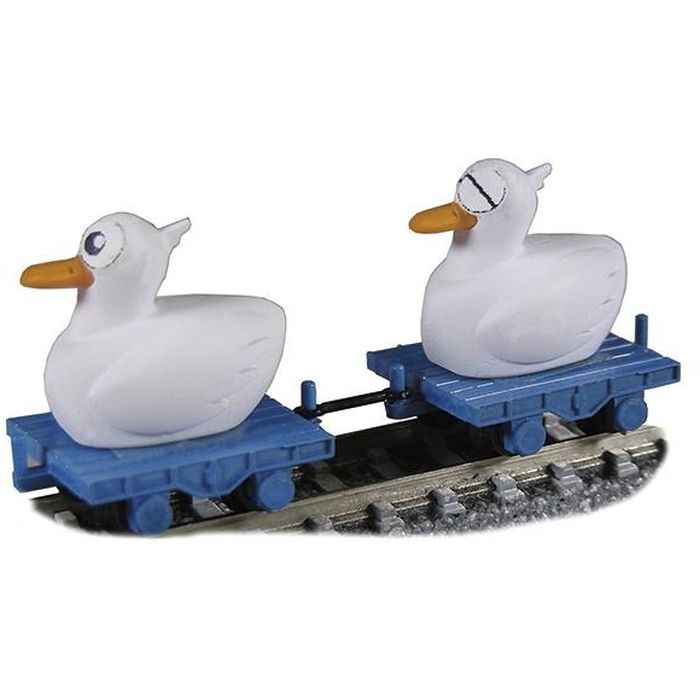 Nゲージ とり鉄 子とり(2羽・トロッコ付) 津川洋行 JT-02