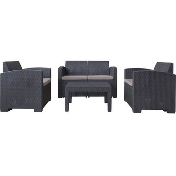 【北海道・沖縄・離島配送不可】【代引不可】ガーデンリビング 4点セット インテリア 家具 雑貨 ダークグレー 東谷 ODS-102