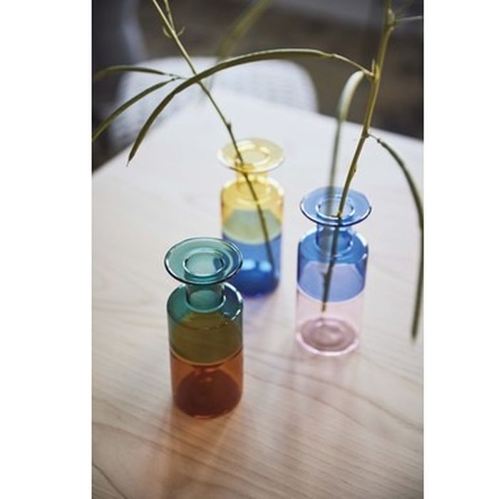 【北海道・沖縄・離島配送不可】【代引不可】ガラスベース インテリア 家具 雑貨 イエロー&ブルー 東谷 GRS-26YBL [2]