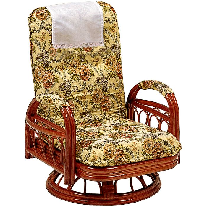 【北海道・沖縄・離島配送不可】【代引不可】ギア回転座椅子 (約)幅65×奥行65～88×高さ62～75×座面高26cm HAGIHARA RZ-922