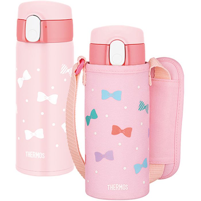 真空断熱ストローボトル 0.41L 子供用 水筒 THERMOS ピンク サーモス FJV-400F-P