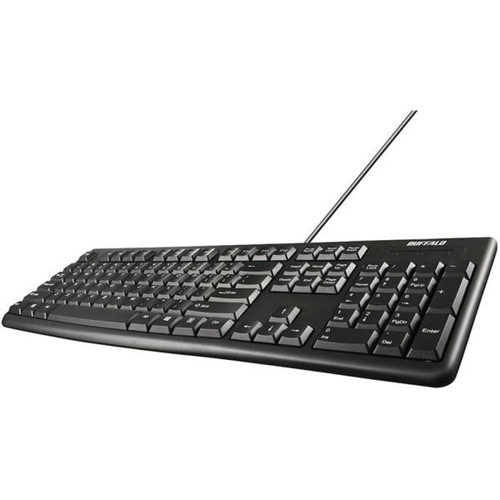 【代引不可】バッファローUSB接続有線スタンダードキーボードUSEnglish配列BSKBU100ENBK1台 BUFFALO BSKBU100ENBK