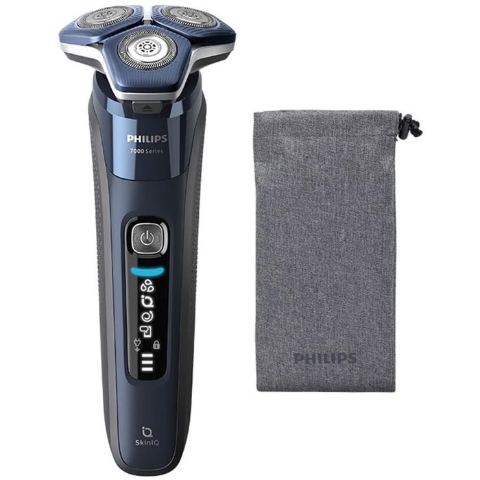 【沖縄・離島配送不可】PHILIPS （フィリップス） ウェット&ドライ電動シェーバー S7000シリーズ 洗浄台付き セルリアンブルー フィリップス S7885/10
